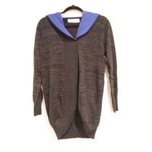 Patrizia Luca women's Small Hoodie Sweater grey and blue s